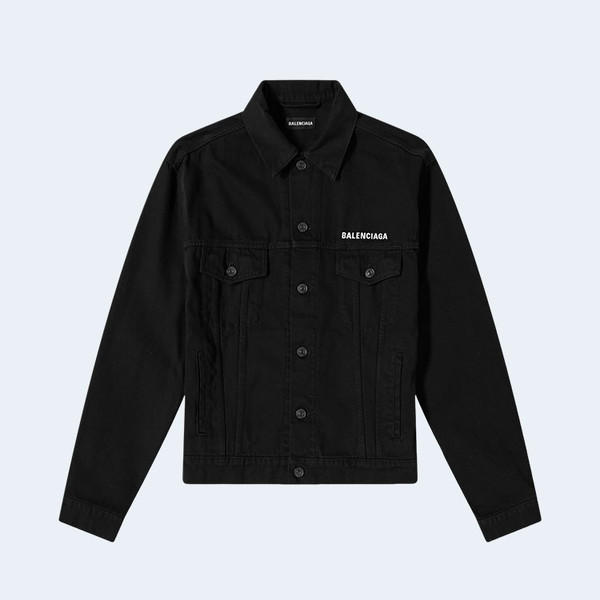 발렌시아가 크루 로고 데님 자켓