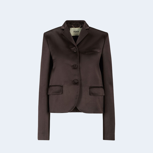 펜디 브라운 더치스 새틴 자켓