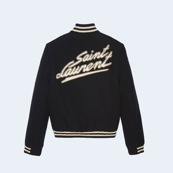 생로랑 울 소재 테디 자켓