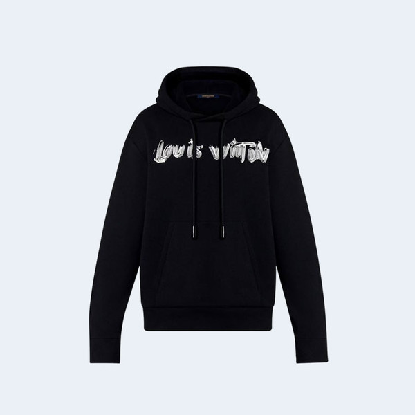 루이비통 프린티드 코튼 후드 블랙