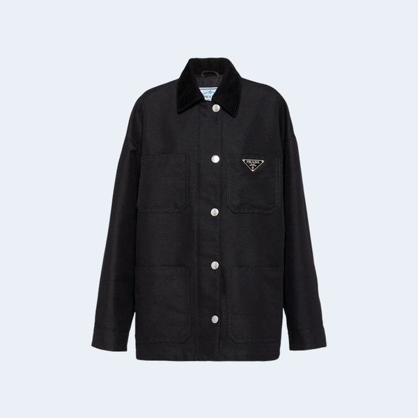 프라다 테크니컬 캔버스 블루종 자켓