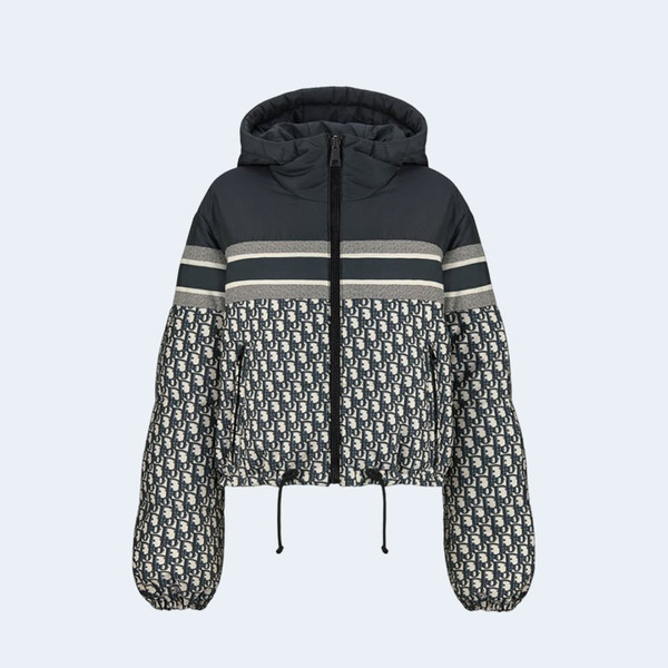 디올 리버시블 크롭 다운 자켓