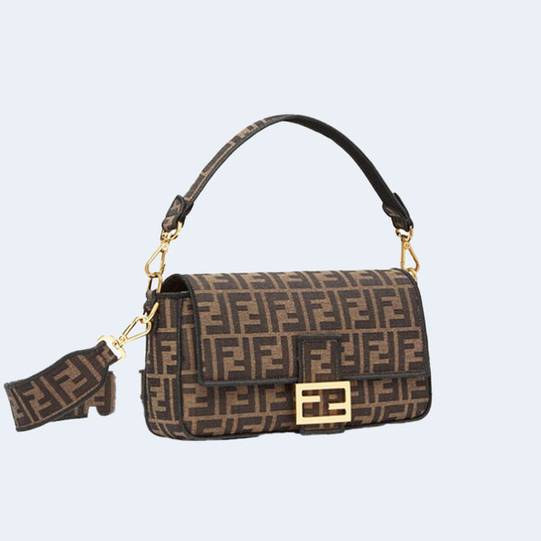 FENDI 펜디 바게트 FF 자카드 미디움