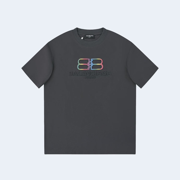 발렌시아가 BB 로고 블랙 티셔츠
