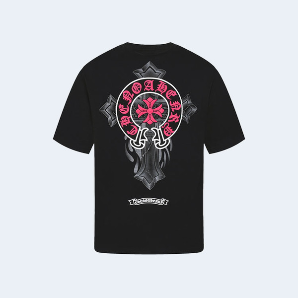 크롬하츠 산스크리트 크로스 티셔츠 블랙