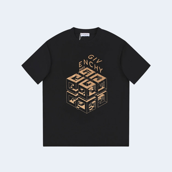 지방시 큐브 겟 골드 티셔츠 블랙