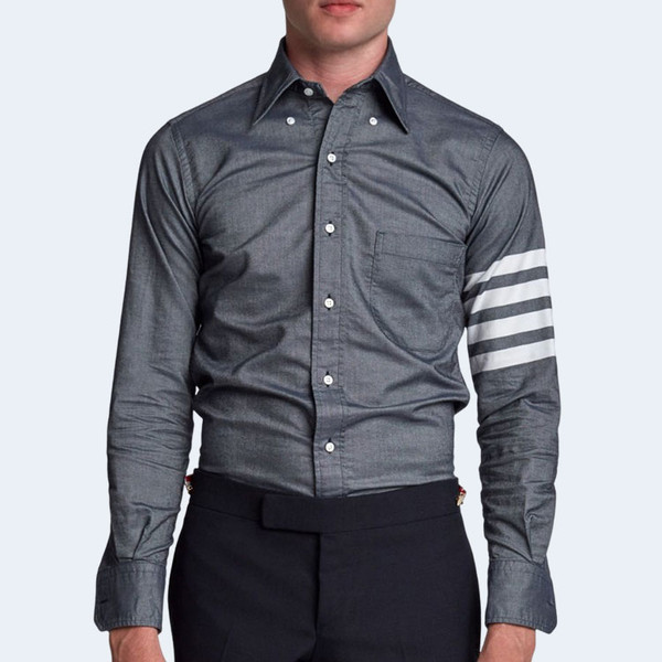 톰브라운 4-바 스트라이프 셔츠