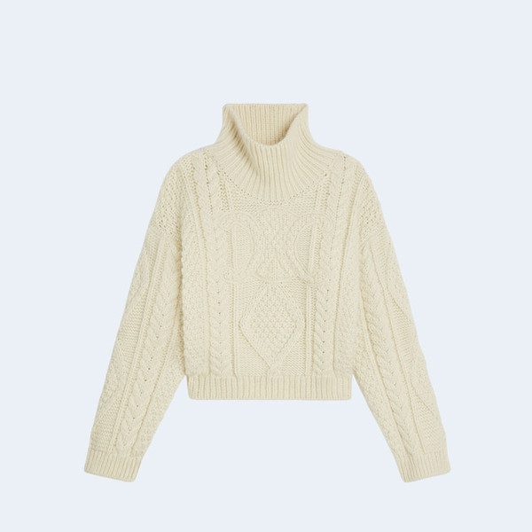 셀린느 아란 알파카 울 하이 넥 스웨터