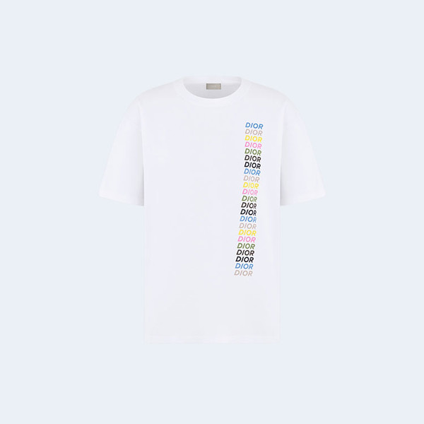 디올 릴렉스 핏 오가닉 화이트 티셔츠