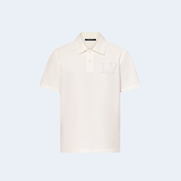 루이비통 포플린 위드 엠브로이더드 폴로 셔츠 1AFJC6