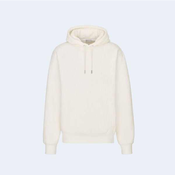 디올 오블리크 릴렉스 핏 후드 화이트