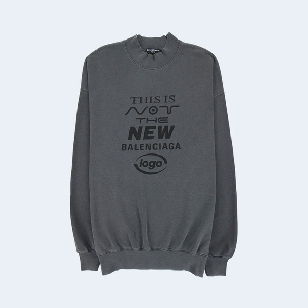 발렌시아가 THIS IS NEW 로고 스웨트셔츠
