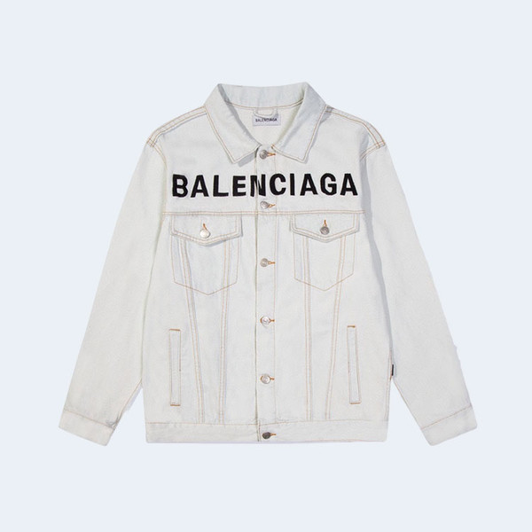 발렌시아가 화이트 워시 데님 자켓