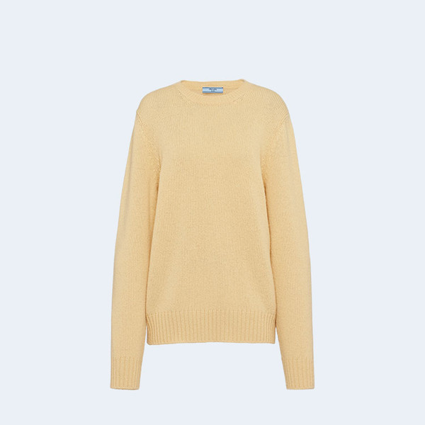 프라다 울 캐시미어 크루넥 스웨터