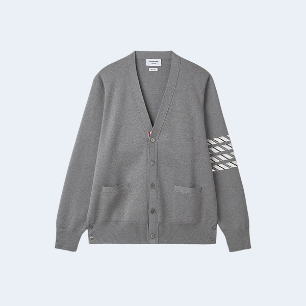 톰브라운 4바 밀라노 스티치 실크 가디건