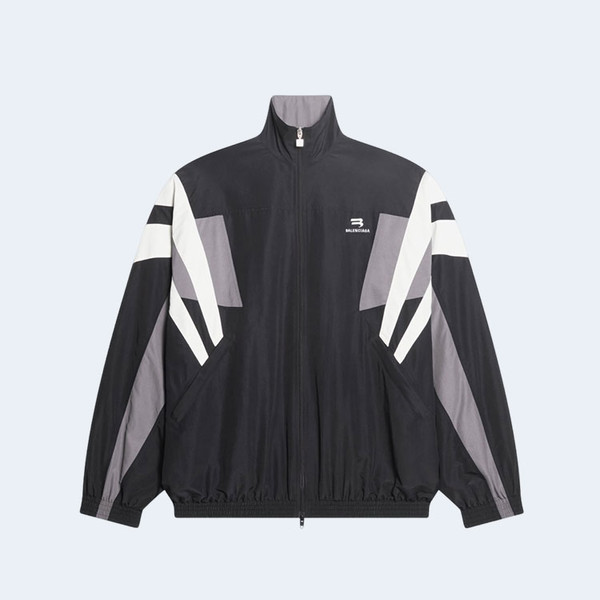 발렌시아가 스포티 B 트랙 자켓 블랙