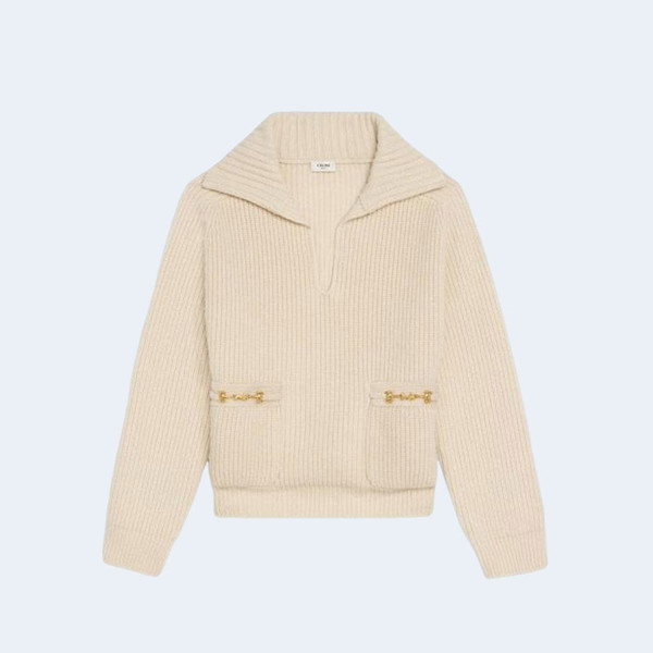 셀린느 칼라 캐시미어 니트