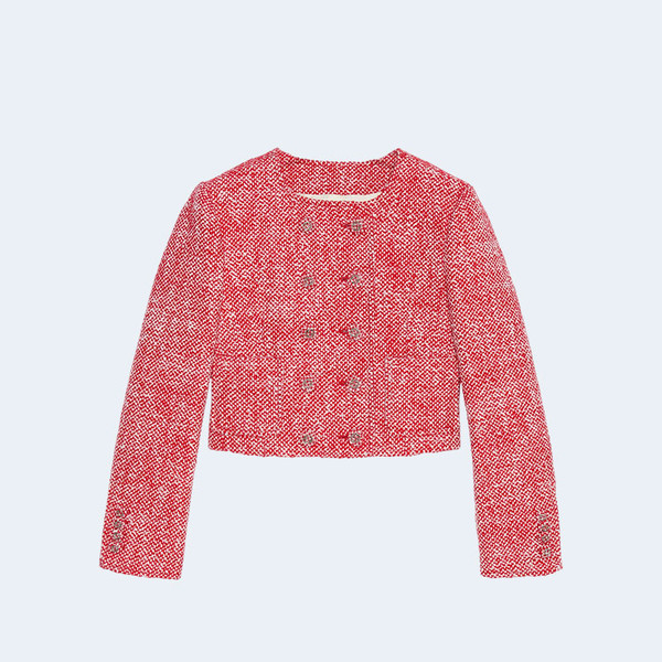 구찌 트위드 핑크 자켓