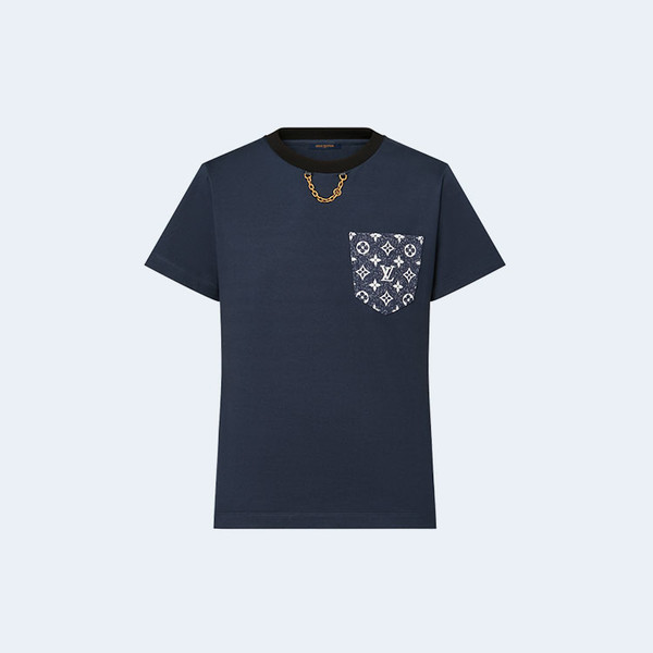 루이비통 모노그램 포켓 네이비 티셔츠 1AC1QY