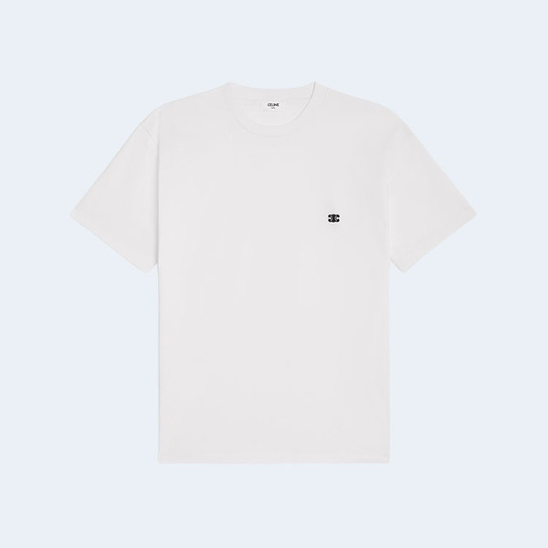 셀린느 코튼 저지 트리오페 루즈 티셔츠 화이트