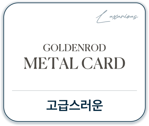 고급스러운 메탈카드 디자인