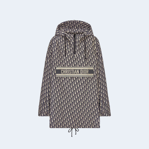 디올 오블리크 자카드 태피터 후드 아노락