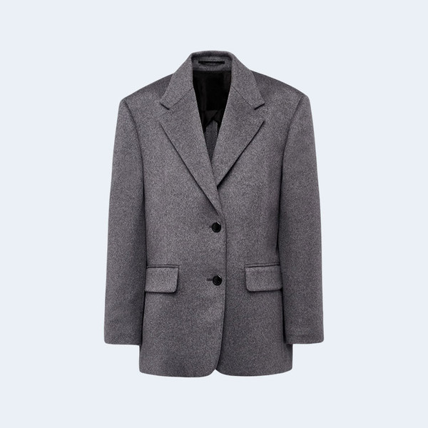 프라다 캐시미어 싱글 브레스티드 블레이저