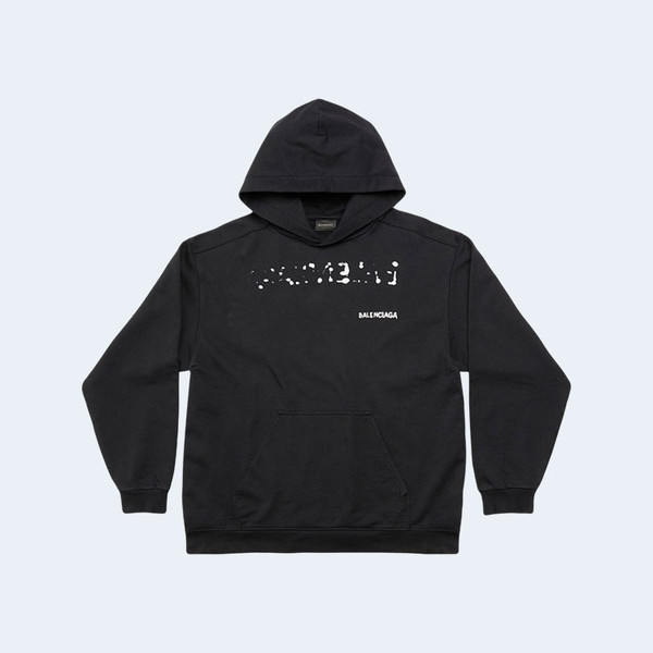 발렌시아가 핸드 드로잉 로고 후디