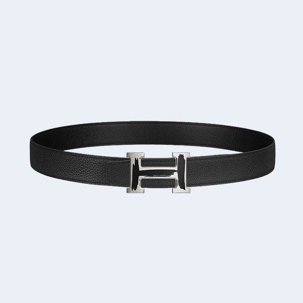 에르메스 브러시 리버시블 벨트 블랙 32mm