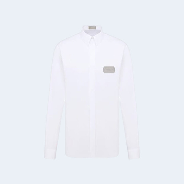 디올 꾸띄르 화이트 코튼 셔츠