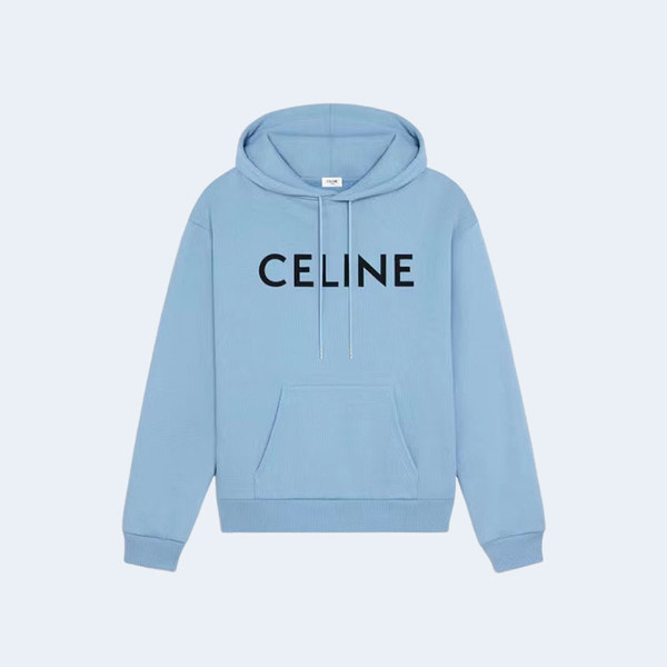 셀린느 로고 후드 헤이즈 블루