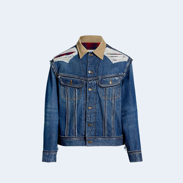 마르지엘라 인디고 블루 디스트레스 자켓