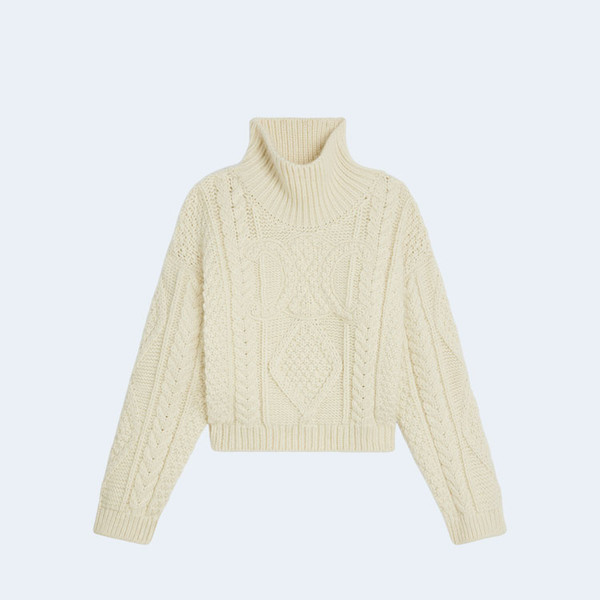 셀린느 아란 알파카 울 하이넥 스웨터