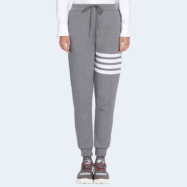 THOM BROWNE 톰브라운 와플 사선 스트라이프 스웨트팬츠 미디움 그레이 ▶매장-183만원◀