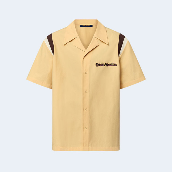 루이비통 엠브로이더리 숏 슬리브드 코튼 보울링 셔츠