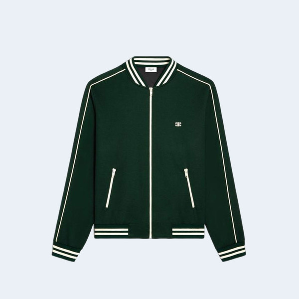 셀린느 트리옹프 테디 자켓 다크 그린