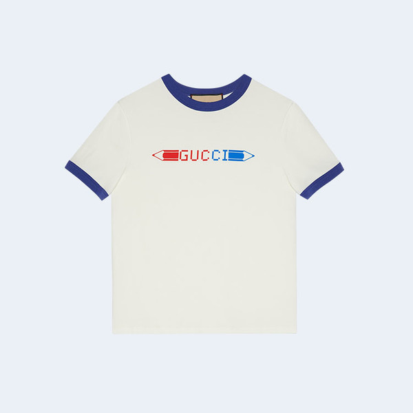 구찌 코튼 저지 프린트 티셔츠