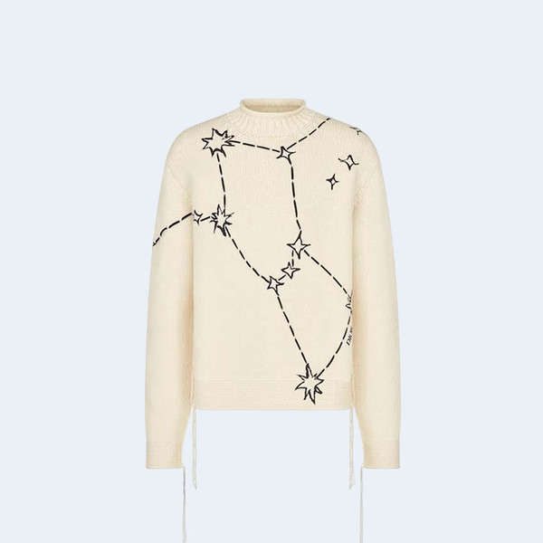 디올 화이트 울 블렌드 니트