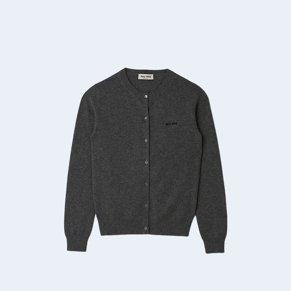 미우미우 캐시미어 니트 그레이 가디건
