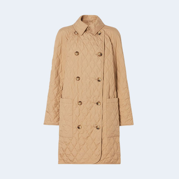 BURBERRY 버버리 타이팅 다이아몬드 퀼팅 경량 코트 베이지 ▶매장-130만원대◀