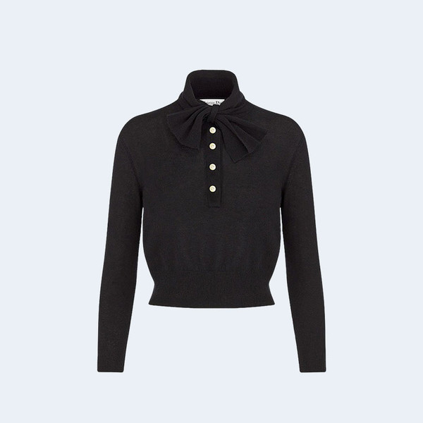 디올 블랙 캐시미어 니트