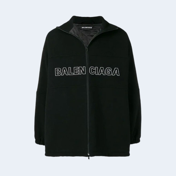 발렌시아가 오버사이즈 울 플리스 집업 스웨트셔츠