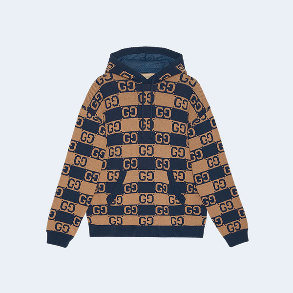 구찌 GG 코튼 자카드 후디드 점퍼
