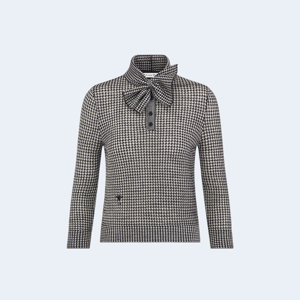 디올 하운즈투스 보우 칼라 스웨터