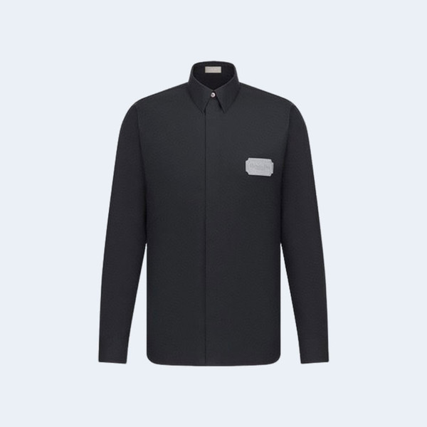 디올 꾸띄르 네이비 코튼 셔츠