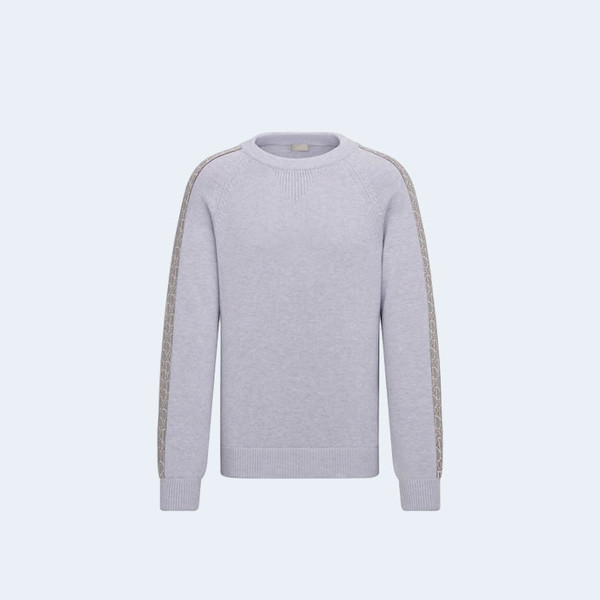 디올 오블리크 인서트 스웨터 그레이