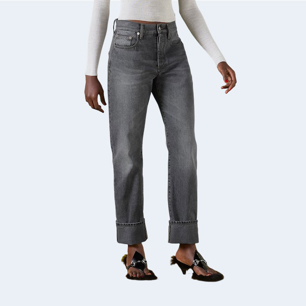 구찌 레트로 스퀘어 G 데님 팬츠