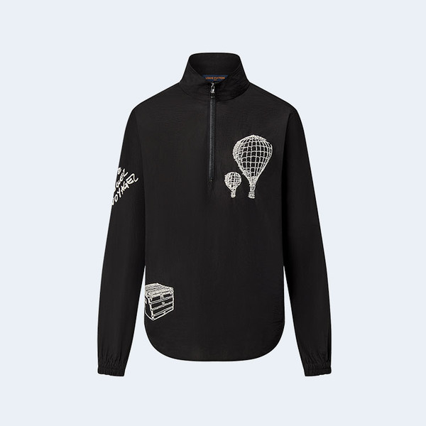 루이비통 엠브로이더드 테크니컬 코튼 집업 셔츠 1ABY2K