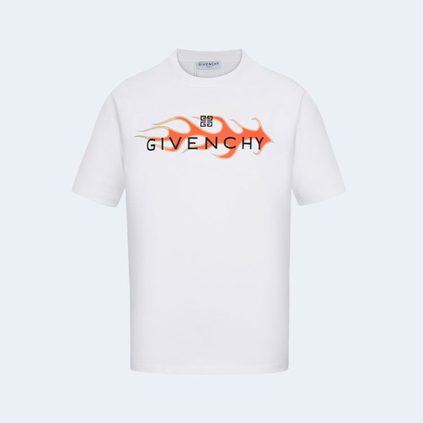 지방시 코튼 플레임 프린트 티셔츠 화이트