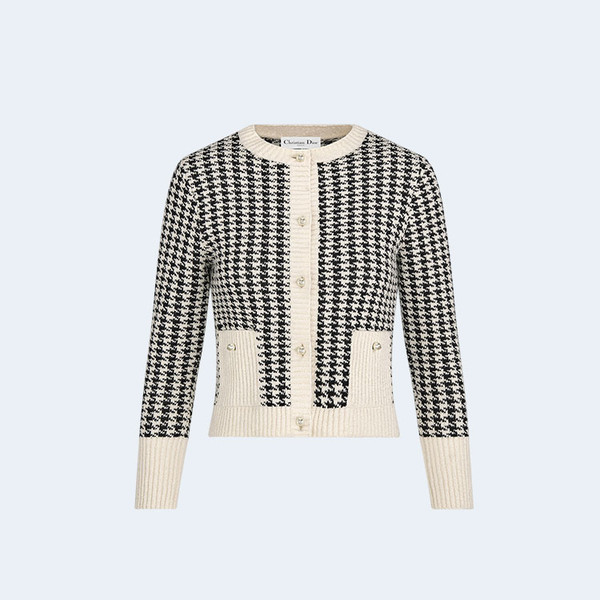 디올 하운즈투스 코튼 니트 자켓